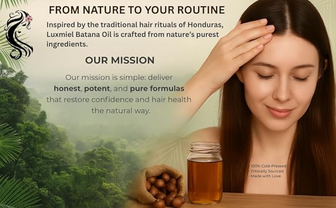 Raw Batana Oil – 100% Pure Honduran Oil for Hair Growth, Scalp Treatment & Edges – Cold-Pressed Natural Moisturizer for Strong, Shiny Hair