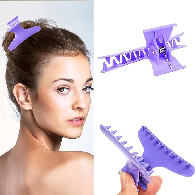 Ondder Hair Clips, 12 Pack - Butterfly Hair Clips Clamps Claws Pro Salon Hair Clips for Cutting, Styling, Sectioning, Coloring Hair - Hair Accessories for Women Girls
