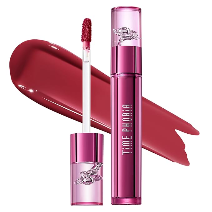 Blurring Lip Tint - Shine Lip Gloss to Soft Blurry Lip Matte Finish, Long-Lasting Lip Stain, Smooth and Blur lip lines, Weightless Watery-Velvet Feel, Hydrating & Non-Sticky (015 FLARE)