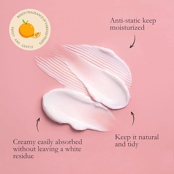 FUNAN Styling Cream for Hair, Hair Cactus Fruit 3-in-1 Styling Cream with Taming Wand for Flyaways, Frizz Control, Edge Styling, No Flaking, Slick Back Hair Products for All Hair Types 0.6 oz