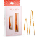 Frenchies French Twist Hair Pin, Ultra Flocked Extra Soft French Hair Pins for Women, Wedding, Updo Extensions, or Wig, 20 Count, Red