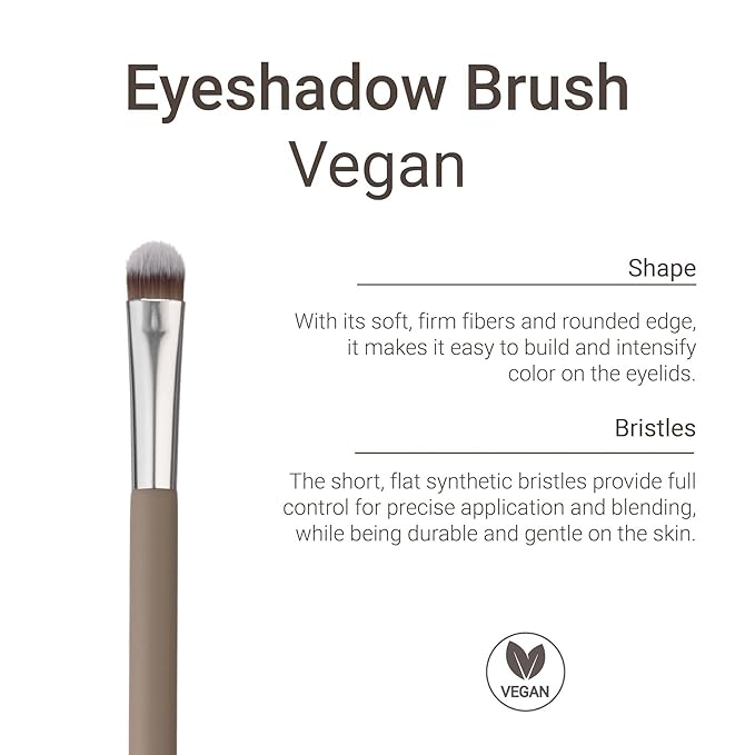 Sandstone Scandinavia Soft Collection Makeup Brush - Professional Premium Eyeshadow brush for applying and blending eyeshadow. Ultra precise soft bristles. Vegan Makeup brush for all skin types
