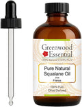 Greenwood Essential Pure Natural Squalane Oil with Glass Dropper 120ml (4 oz)