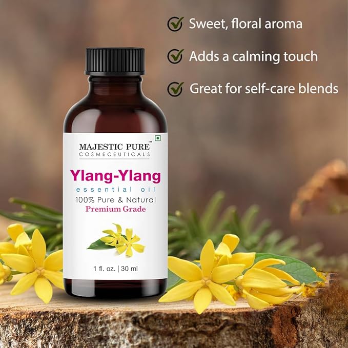 Majestic Pure Ylang Ylang Essential Oil with Glass Dropper - Huge 4 Fl Oz - 100% Pure and Natural Black Pepper Oil - Premium Grade Essential Oils for Diffuser, Aromatherapy, Soap and Candle Making
