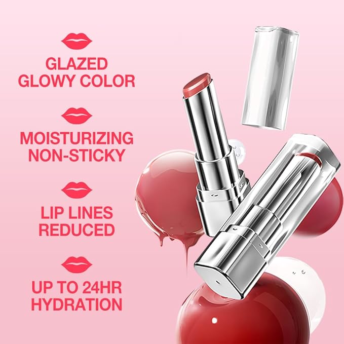 1Pcs Tinted Lip Balm Moisturizing Lipstick – Watermelon Peach Pink Sheer Hydrating Lip Color for Dry Lips – Nourishing Lip Balm for All Women with a Subtle Natural Scent (S02 Summer)