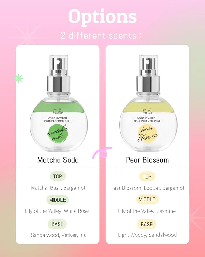 Foellie Daily Moment Hair Perfume Mist 100ml/3.38 fl.oz. (Pear Blossom Scent)