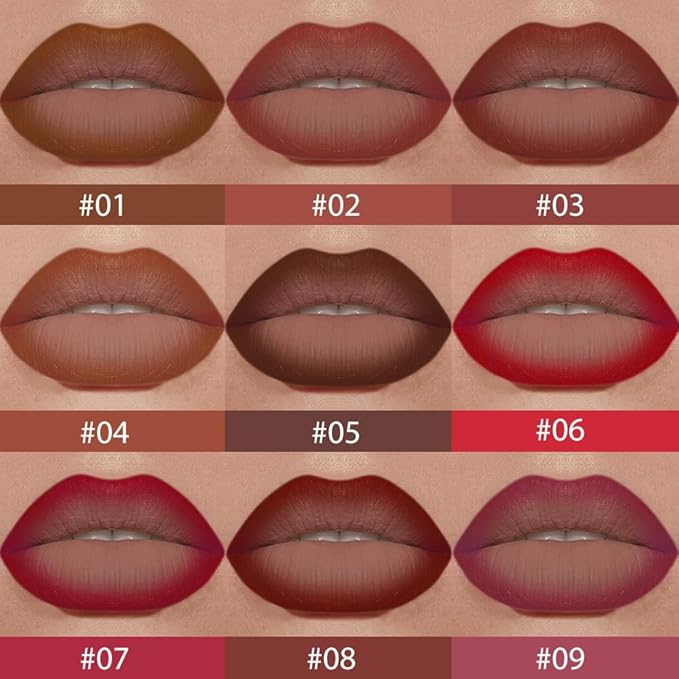 3Pcs Gradient Matte Lipstick Crayon Lip Liner pencil, Flawless Contour Gradual Ombre Effect lip Pencil, for Women Long Lasting Waterproof Smudge Proof Lipstick Pencil 02#+04#+08#
