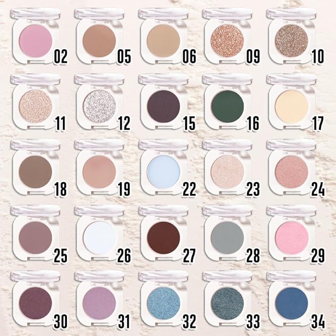 Single Matte Eye Shadow Palette Makeup, Smoky Beige Matte Eyeshadow for Women, Monochrome Eye Shadow Makeup, Pigmented Waterproof Sombras Para Ojos, Vegan, Talc, Paraben & Cruelty Free, 17