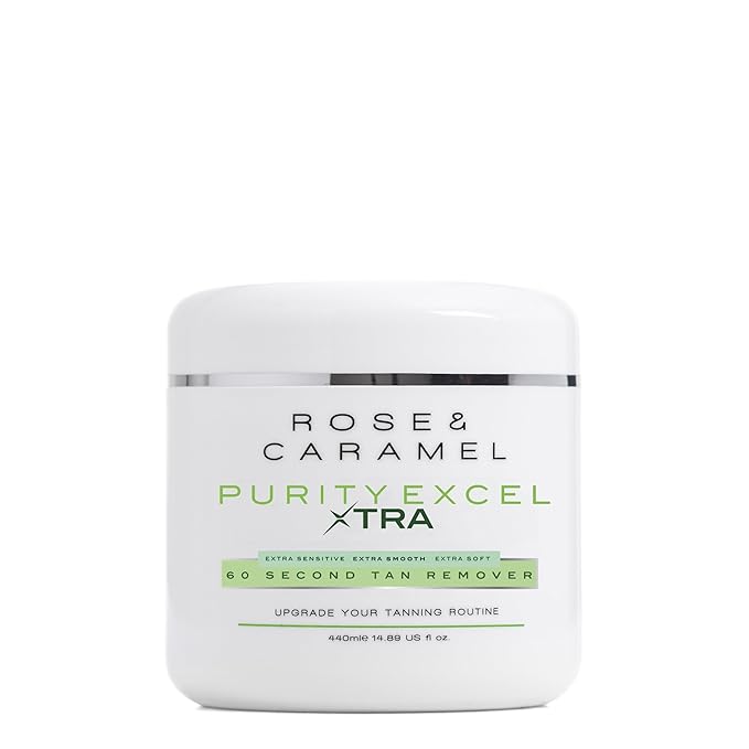 Rose & Caramel Purity Excel Xtra, 60 Second Tan Remover, Extra Sensitive, Extra Smooth, Extra Soft 14.89 Fl Oz (440ml)