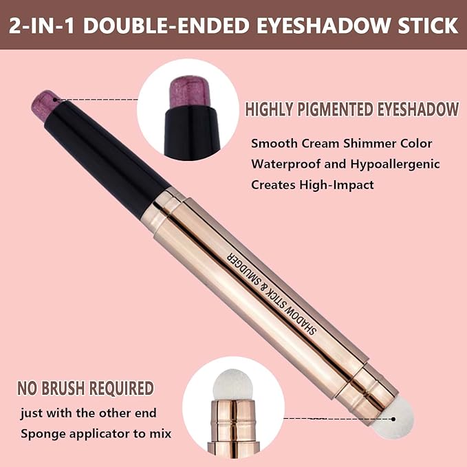 Red Eyeshadow Stick Eyeliner pencil For Eye Makeup Cream Shimmer Smooth Glitter Dark Light Matte Single Crayon Primer Palette Hypoallergenic Natural Waterproof Long Lasting Eyeshadow 09