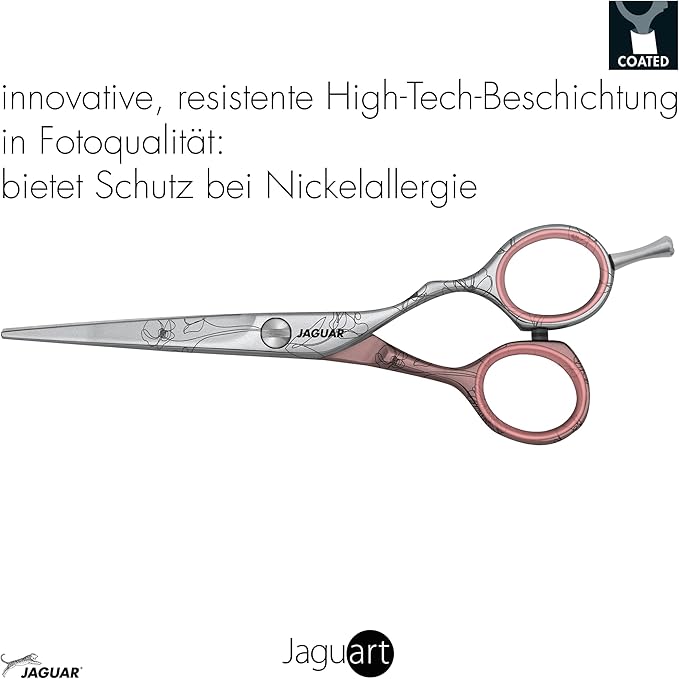 Jaguar Tender Love Floral Hairdressing Scissors, Right Handed Offset Handle, 5.5 Inch