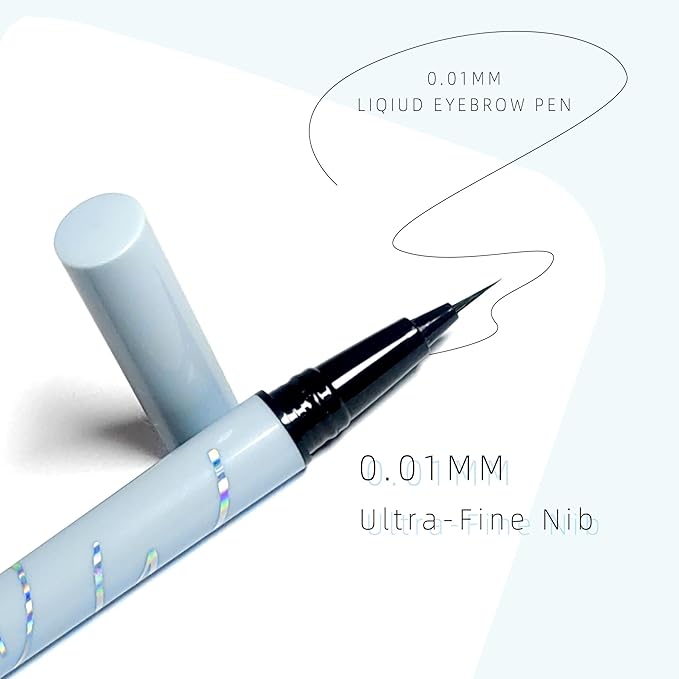 Ultra-fine Eyebrow Pen - Waterproof Lift & Snatch Liquid Eyebrow Pen, 5 Colors, Dark Brown, Long Lasting Smooth Soft Eye Brow Tint