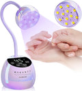 Makartt UV LED Nail Lamp - Gooseneck UV Light for Gel Nails USB 39W Cordless Flash Cure Lamp with 4 Times & Auto Sensor Nail Dryer Fast Curing Nail Art Design for Salon Home DIY (Glazed Purple)