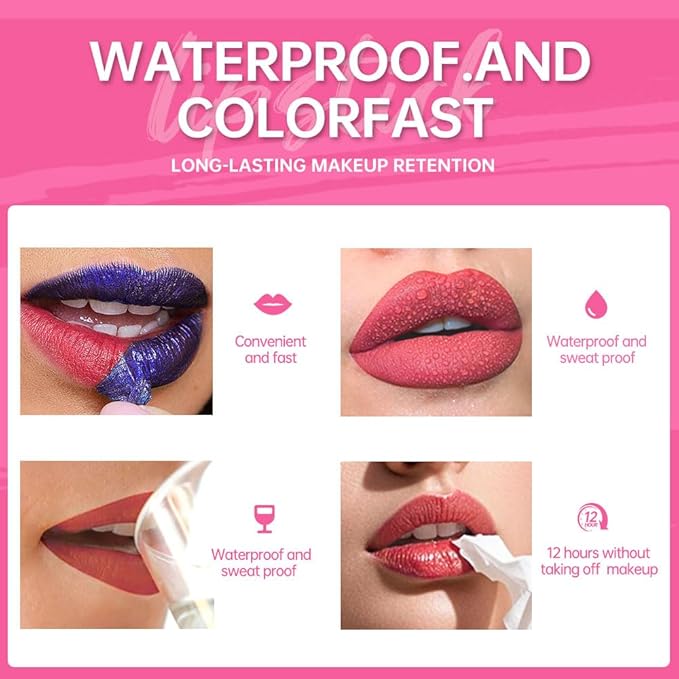 Peel off Lip Stain Masque - Lip Liner Peel Off Lip Stain Tattoo, All Day Peel-Off Lip Tint,Long Lasting Waterproof Transfer-proof Lip Mask Peel Off Lip Gloss,Stay Lip Makeup C03#