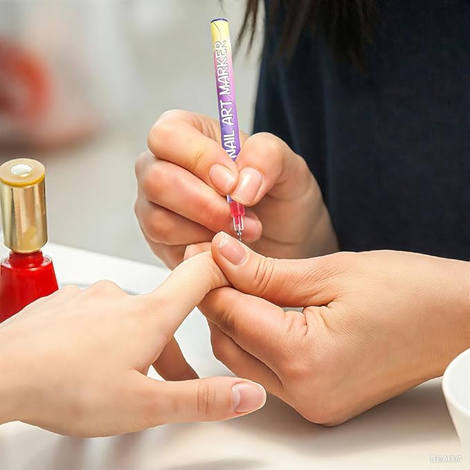 12 Color 3D Nail Art Pens Set, Nail Art Pens for Painting Nails Art Markers for Gel Nails