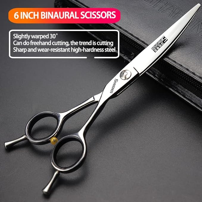 6/6.5 inch professional hair scissors hairdresser hair thinning hairdressing tools barber scissors (6-inch 4pc)