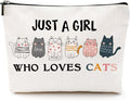 Cat Gifts Funny Cat Makeup Bag Cat Themed Gifts Cat Lover Gifts for Women Cat Mom Gifts Cat Stuff Cosmetic Bag Toiletry Bag Zipper Pouch for Girls Female Sister Daughter Birthday Friendship