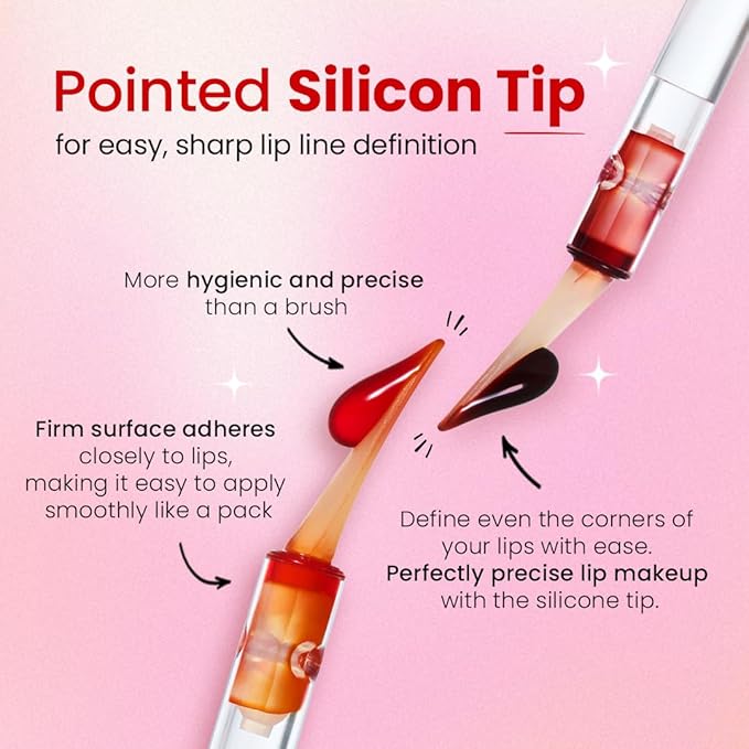 Peel Off Waterproof Lip Tattoo 6g - 24h Long Lasting Korean Lip Stain, Transfer Proof Matte Blush Red with plumping effect (Blush Red)