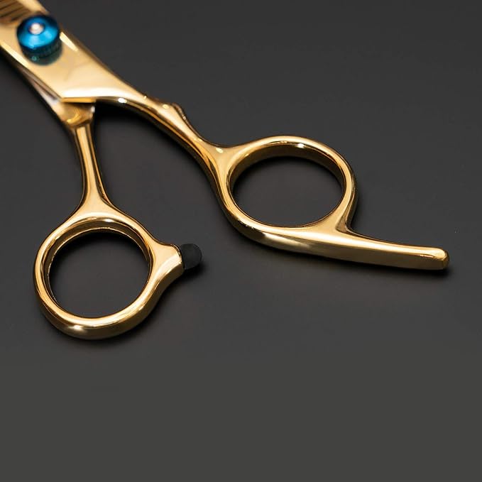 FARRAY Hair Cutting Scissors，6.5 Inch Professional Stainless Steel Barber Hair Scissors，for Both Salon and Home Use (Golden)