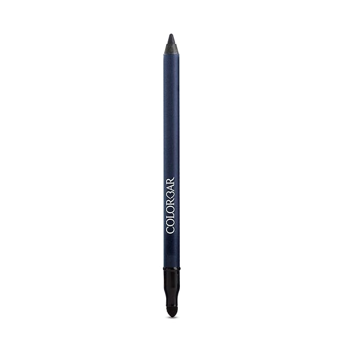 Colorbar Just Smoky Eye Pencil - Eyeliner Pencil with Built-in Smudger - Waterproof Formula - Matte Finish - 005 Just Blue - 0.04 oz
