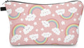 Cute Travel Makeup Bag Cosmetic Bag Small Pouch Gift for Women (Cloud Rainbow)