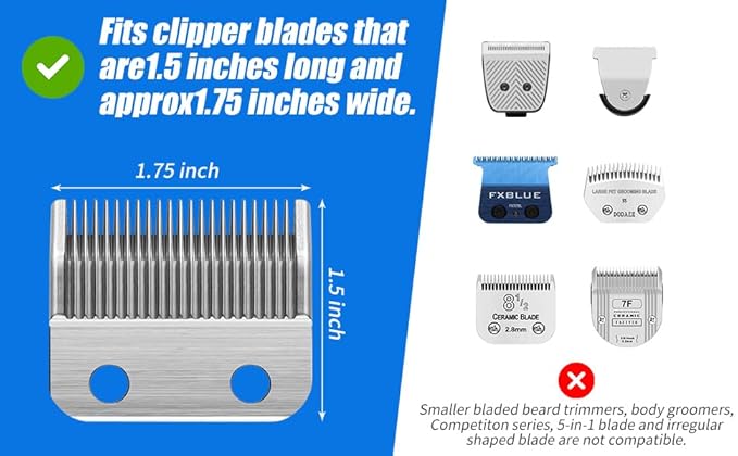 Extra Long Clipper Guards for most Wahl Clippers, 3 Inch Hair Clipper Combs Guides, Fit Wahl Clipper Guides Attachments - 1.25" to 3", 8 Piece Set, Gray Color
