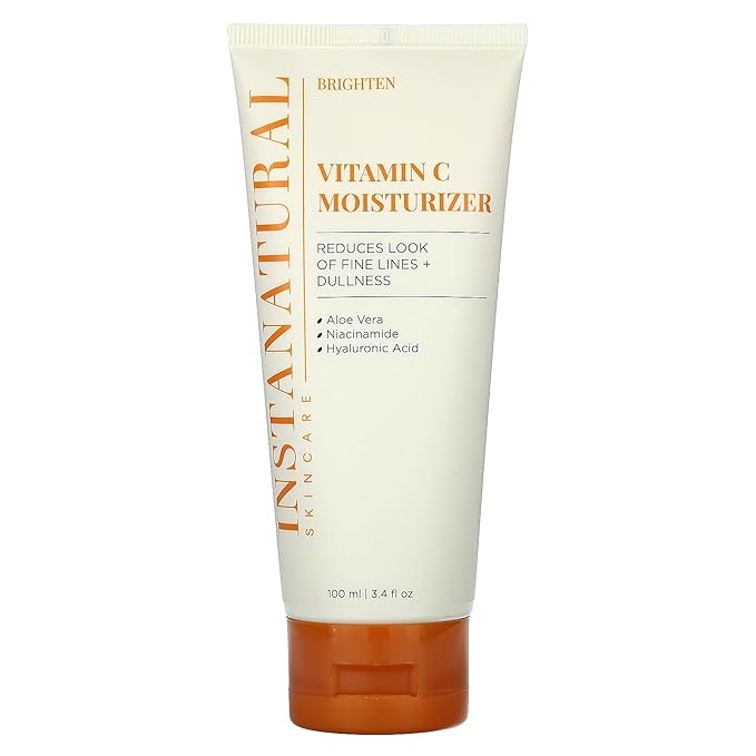 InstaNatural Vitamin C Moisturizer Face Cream, Brightens and Reduces the Look of Fine Lines and Wrinkles, Moisturizing Lotion for Dry Skin, with Hyaluronic Acid, 3.4 FL Oz