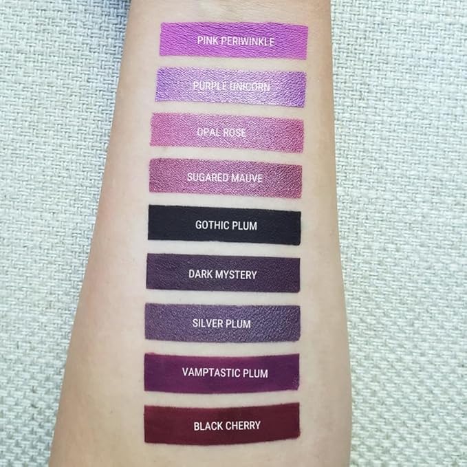 Aromi Matte Liquid Lipstick | Black Plum, Dark Lip Color, Vegan, Cruelty-free, Long-lasting, Opaque, Waterproof, Gluten Free (Gothic Plum)