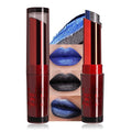 AMY'S DIARY Glitter shimmer blue black Lipstick Long Lasting Metallic Lip Liner Shimmer for Women Makeup Double Colors Eyeshadow Stick Hydrating Highly Pigmented Coverage Non Stick Cup Lips stick