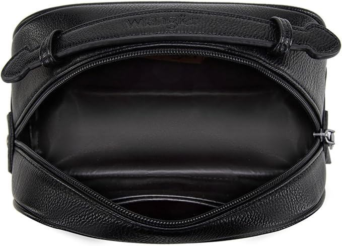 Montana West Wrangler Makeup Bags for Women Portable Toiletry Bag Small Travel Cosmetic Organizer for Gift Zipper Closure