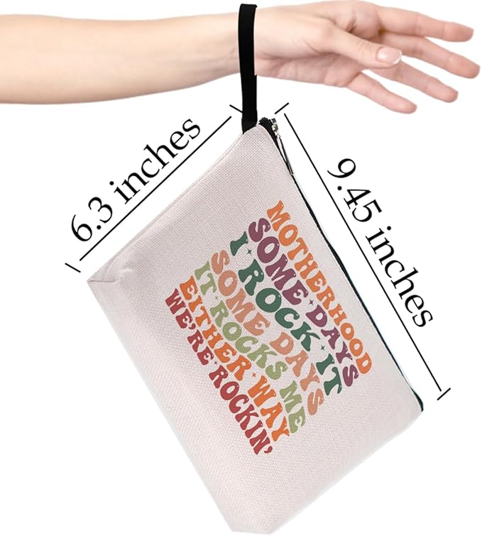 Makeup Bag Mom Gifts for Mom Funny Humorous Mama Gifts Mother Gifts for Women Female Momma Mommy Mom Mummy Coworkers Zipper Pouch Bag Travel Bag for Appreciation Mothers Day Birthday Cosmetic Bag