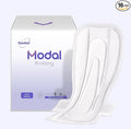 MODAL Heavy Flow Pads for Women Overnight, Unscented Sanitary Pads for Period with Wings, 16.5 Inch(420 mm), Extra Heavy Overnight, 16 Count