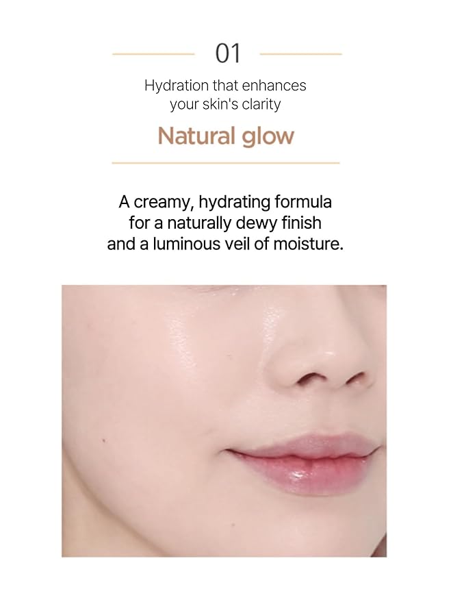 JUNG SAEM MOOL Essential Skin Nuder Cushion 25W Latte 0.49 Fl Oz, No Refill, Natural Radiant Finish Cushion Foundation with Buildable Coverage, Lightweight Texture, Korean Foundation Makeup