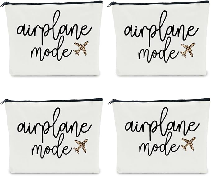 4 PCS Travel Gifts for Women - Weekend Trip Makeup Bags for Friends, Besties, Travelers - Vacation, Holiday, Bachelorette Party Cosmetic Bags