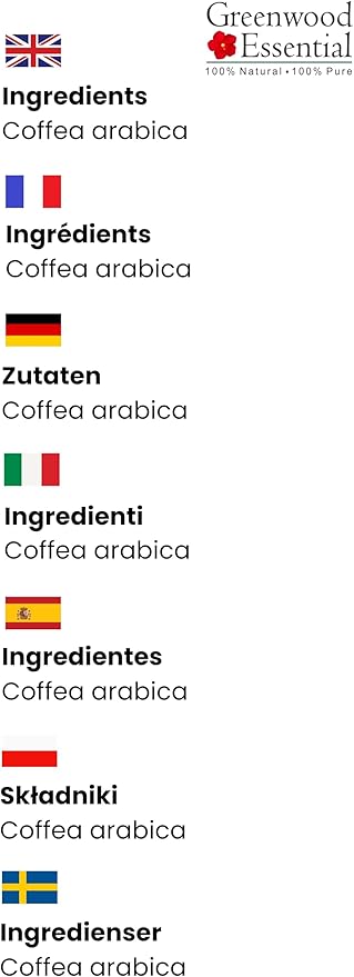 Greenwood Essential Coffee Essential Oil (Coffea Arabica) Pure | Non-Sticky | Non-Greasy | Lightweight | Men & Women | All Skin Types | Steam Distilled 5ml (0.16 oz)