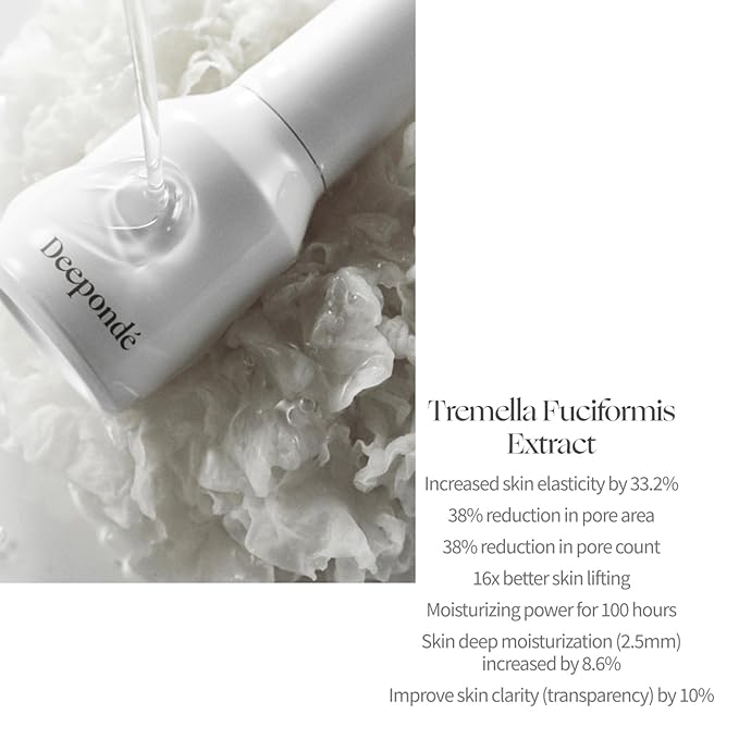 Signature Origin 100 Snow Mushroom Serum 1.69 fl.oz. 50ml, All-in-One Serum for Face with 100% Snow Mushroom extract for glass skin, Korean Skincare