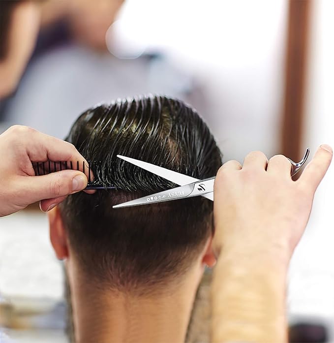 Fcysy Haircut Scissors - Professional Hair Stylist Kit with Comb Set for Men & Women