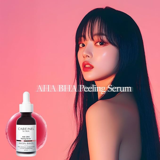 Peeling Solution AHA 30% BHA 2% Serum - Face Korean Skin Care Exfoliating & Hyaluronic Acid Vitamin - Night Treatment Anti Aging Hydrating Anti Wrinkle ph 3.6 (30ml, 1fl.oz.)