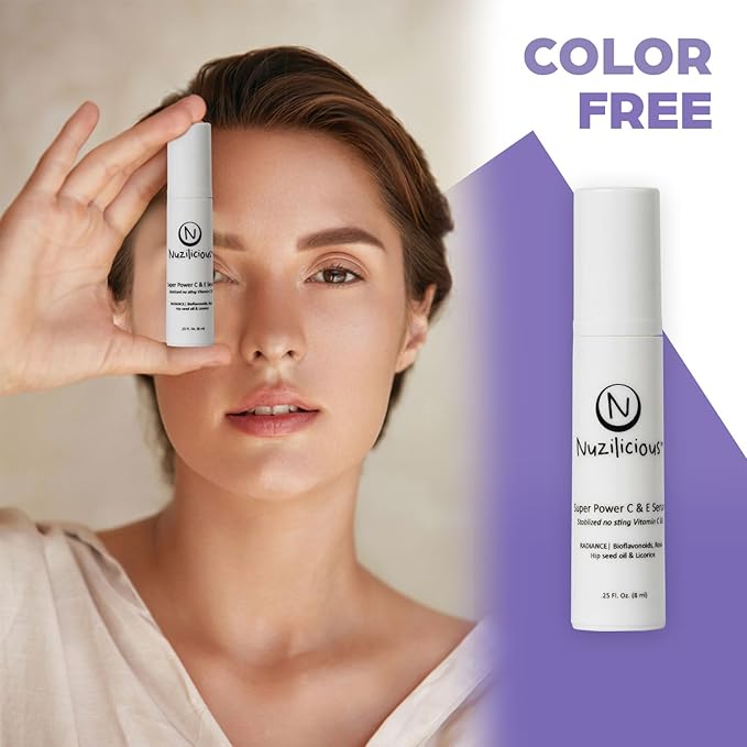 Professional Grade Super C & E Serum for Glowing Skin – Stabilized, Non-Stinging Vitamin C Formula – Vegan, Cruelty-Free, Anti-Dullness Face Serum, (0.25)