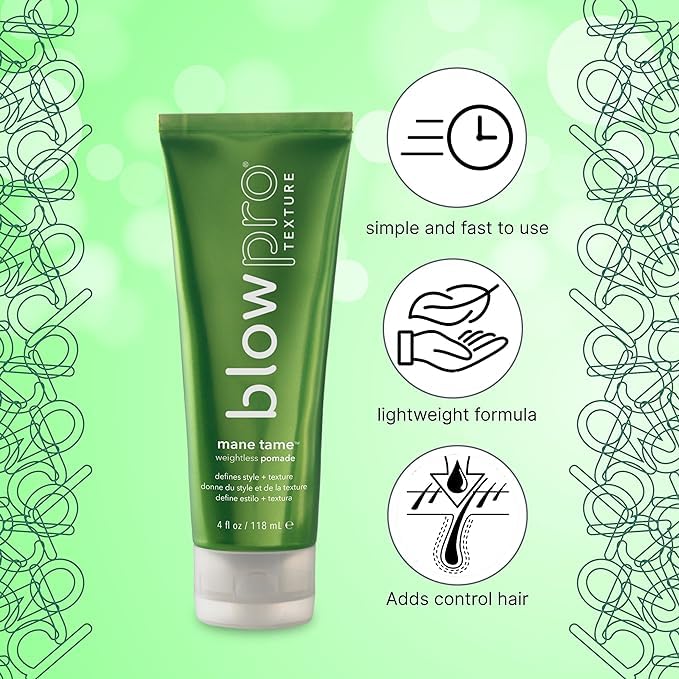 blowpro Weightless Soft Pomade, 4oz - Define, Manage, Maintain Style for Both Long and Short Hair - Infused with Protein, Silk & Soy - All Hair Types including Colored Hair
