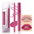 evpct 2Pcs Rose Matte Lip Liner and Lipstick Gloss Stains Makeup Set Kit for Women Long Lasting Waterproof 24, Rose Red Matte Lipstick Kit with Lip Liner, 24 Hour Lipsticks Pencils