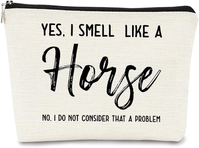 Horse Gifts - Horse Lovers Small Makeup Bag, Funny Cosmetic Bag for Women, Christmas & Birthday Gifts
