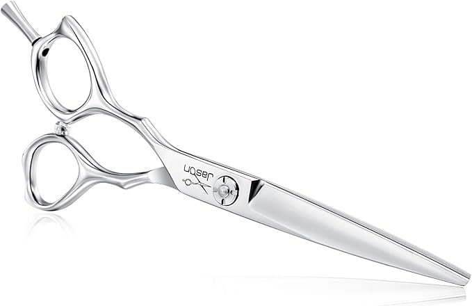 JASON 6 Inch Left Handed Barber Hair Cutting Scissors Professional Salon Shears Razor Edge Hairdressing Scissor Japanese Stainless Steel Reversible Haircut Shear for Men Women Christmas Gift