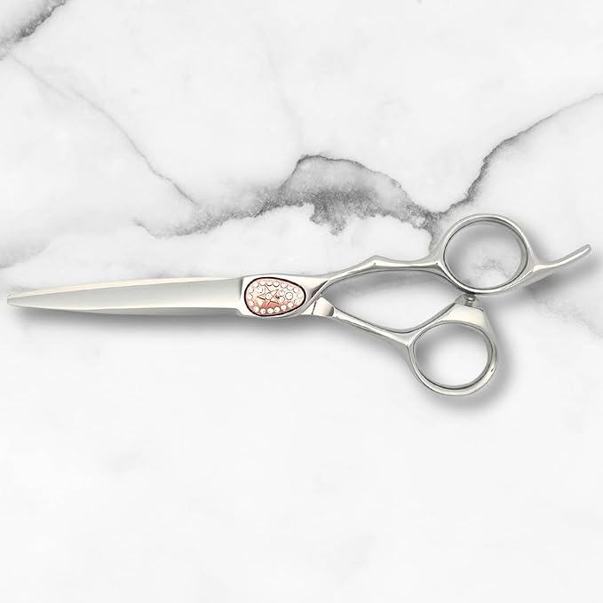 Scissors for Professional Hairdressers - 6" Shears With Intricate Detailing and Design - 440C Stainless Steel For Longlasting Sharpness