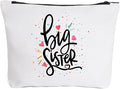 Cute Big Sister Reusable Makeup Bag Big Sister Gifts for Little Girls Best Sister Eco-Friendly Makeup Bag Gifts for Birthday Christmas