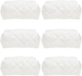 PAZIMIIK 6PCS Cozy Makeup Bag SET Travel Cosmetic Bag for Women Soft Toiletry Bag Aesthetic Makeup Organizer Portable Large Zipper Pouch for Skincare Beauty Accessories Brushes Embroidery White