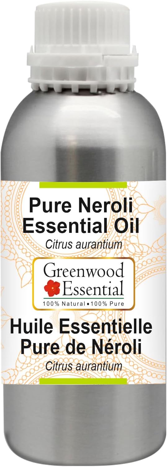 Greenwood Essential Pure Neroli Essential Oil (Citrus aurantium) Steam Distilled 630ml (21 oz)