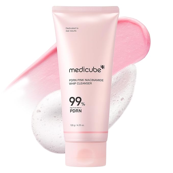 medicube PDRN Marshmallow Whip Cleanser | Face Wash, Cleansing Foam for Pore Care & Uneven Skin Tone | Gentle Daily Deep Cleansing | Hydrating and Nourishing Facial Cleanser | Korean Skincare