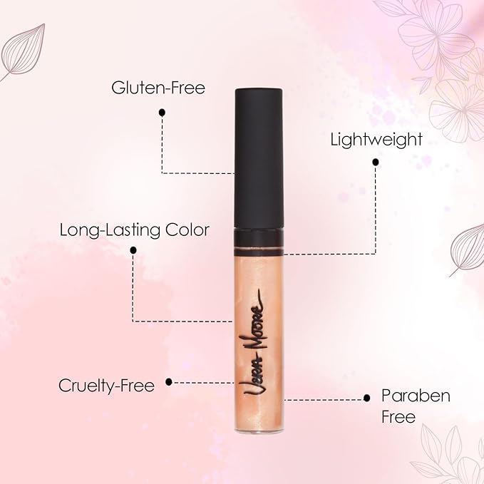 Lip Gloss, Moisturizing Lip Color with Shimmer for Long Lasting Shine, Lightweight Lip Stain, Non-Sticky Lip Gloss with Aloe Vera, W/Vitamin C, E (Naked Innocense)