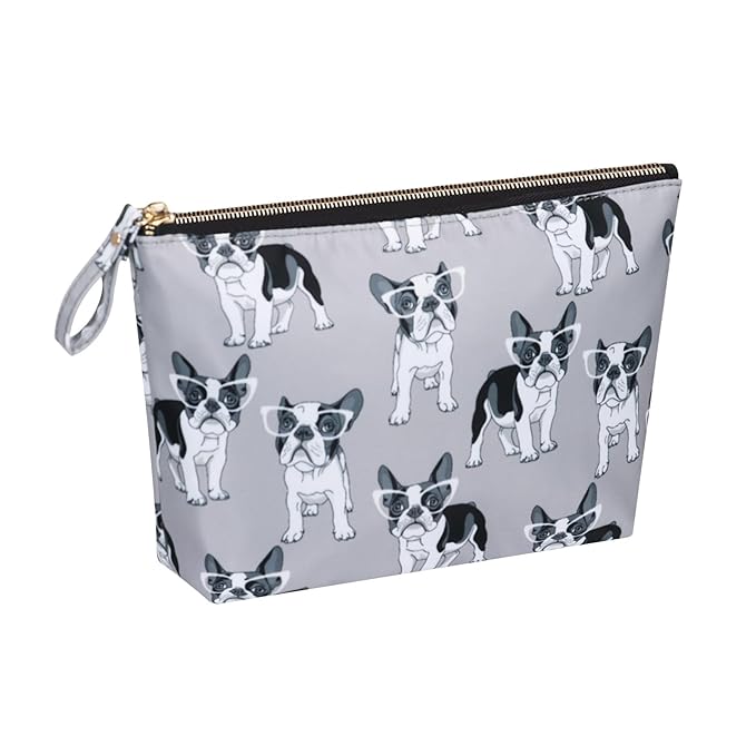 Travel Makeup Bags Waterproof Toiletry Cosmetic Case Small Pouch Gift for Women, Dog